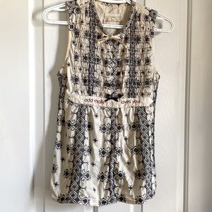 Boho-embroidered Sleeveless Top
